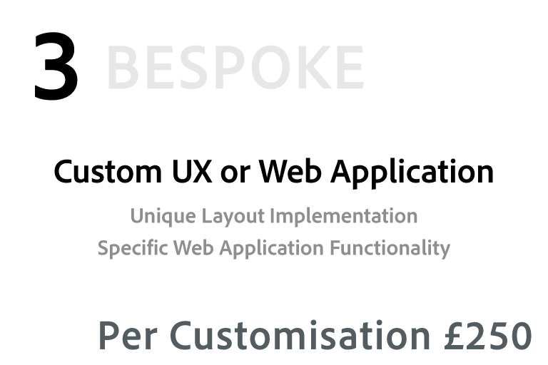 Bespoke Detail For Website Pricing
