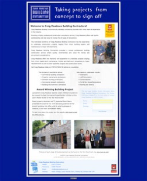 Image snapshot of Craig Meadows Building Contractor Web site, published in 2007.